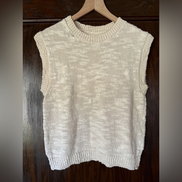 TWOTHIRDS Abang Cotton Sleeveless Knit Top - Ecru - Picture 2 of 16